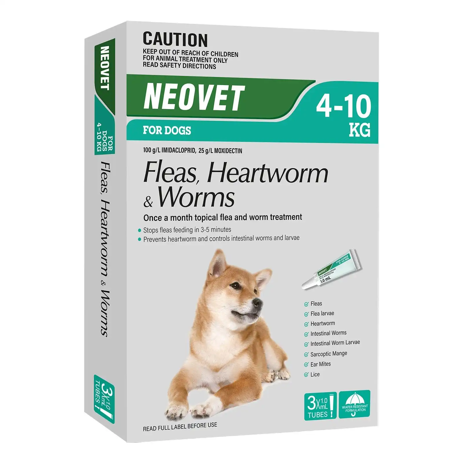 Neovet - Generic Advocate for Dogs 4 to 10 Kg (AQUA)3 Pack