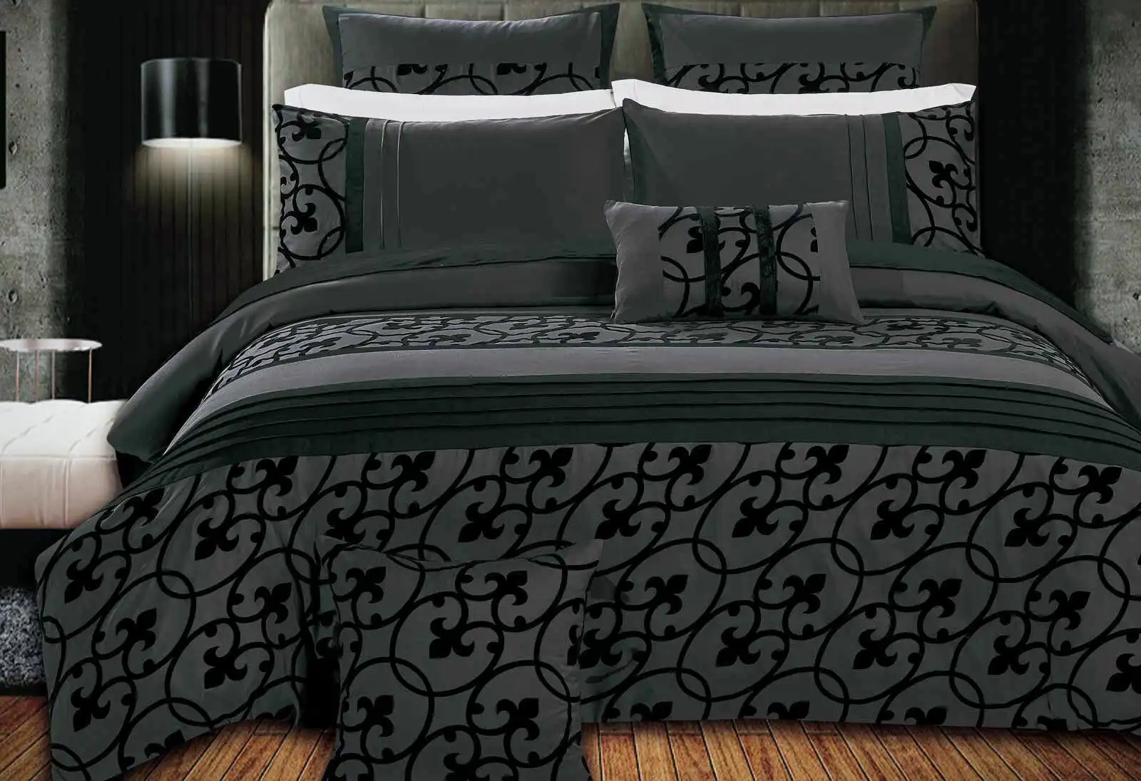 Luxton Dursley Charcoal Quilt Cover Set