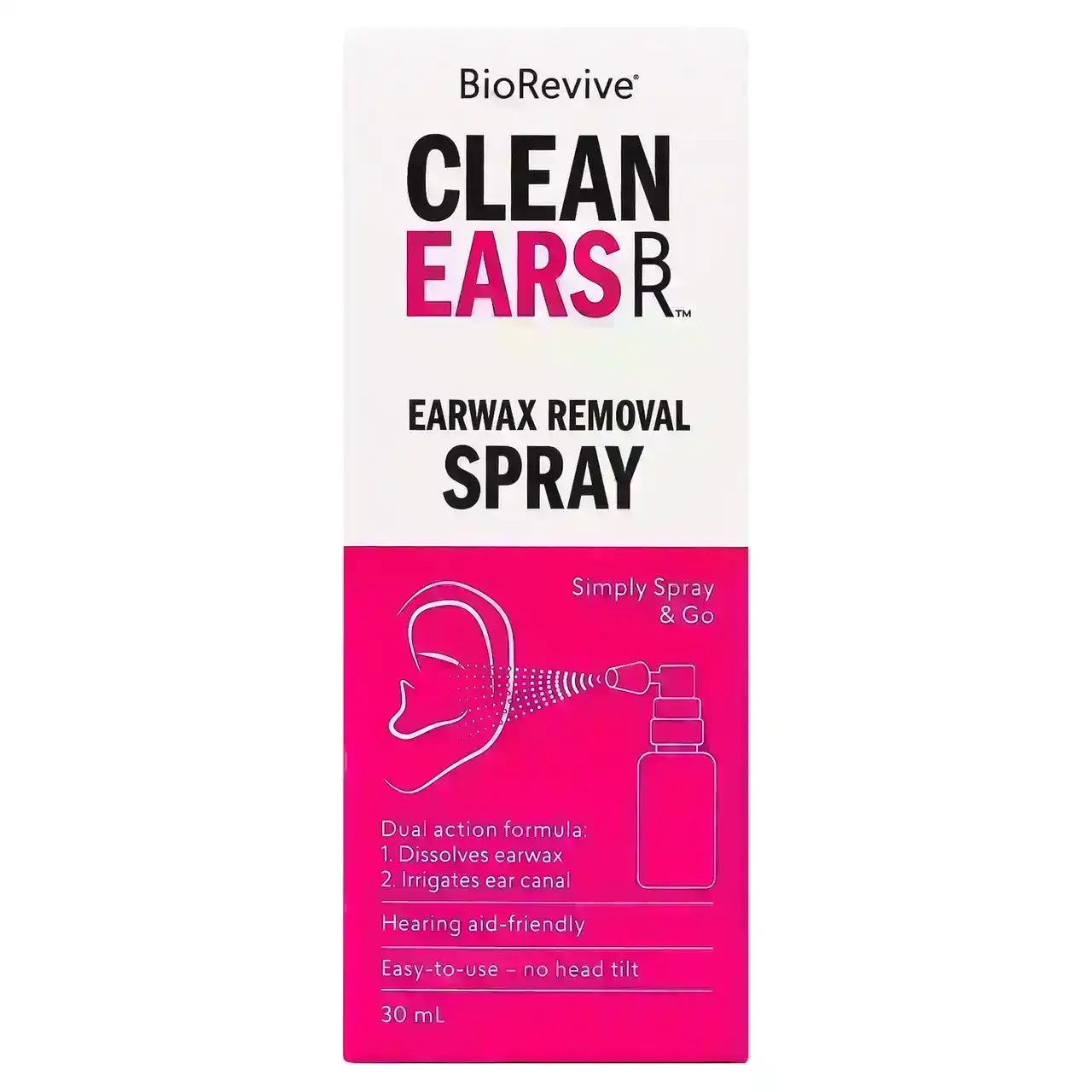 BioRevive CleanEars - Earwax Removal Spray 30mL