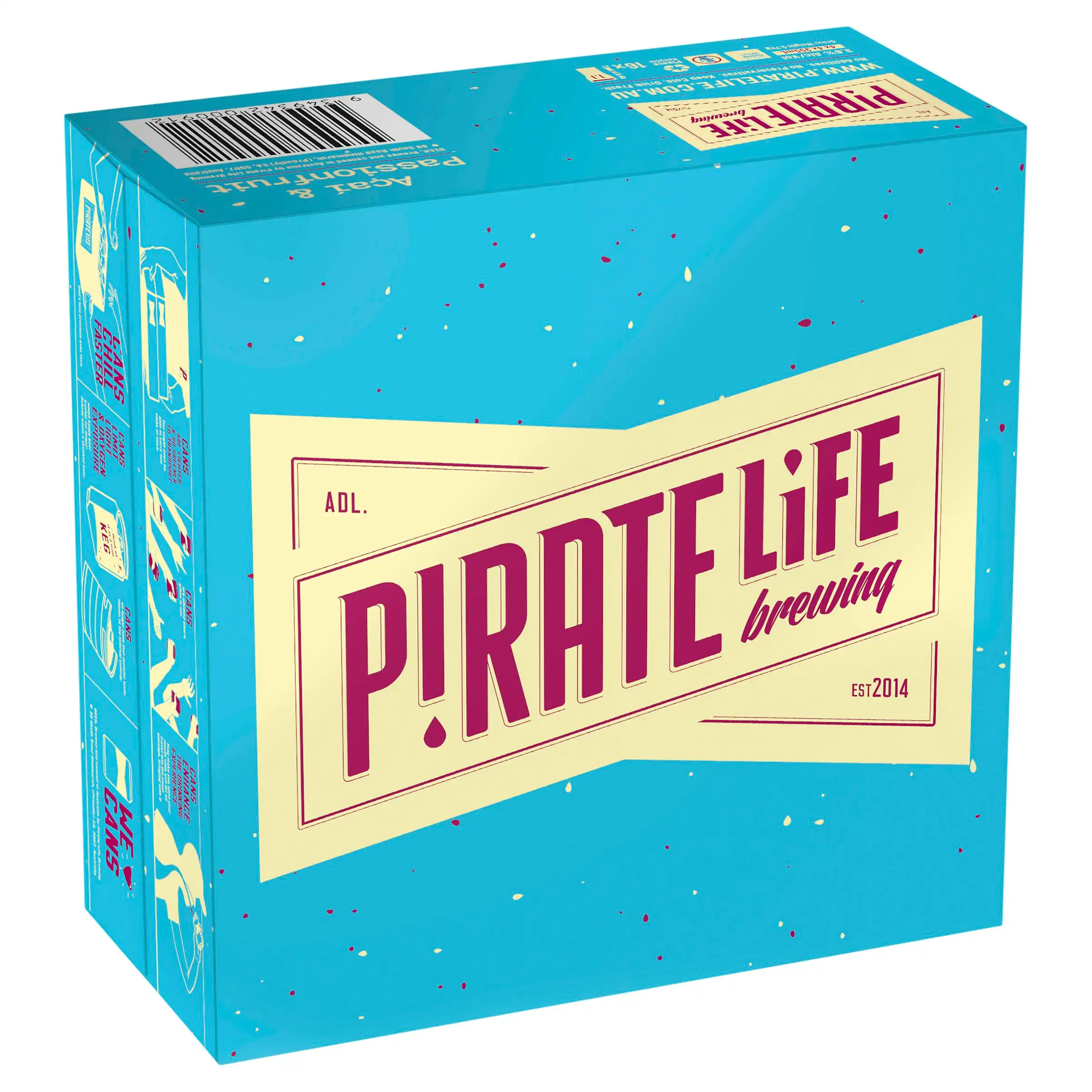 Pirate Life Brewing Acai & Passionfruit Beer Case 16 x 355mL Cans