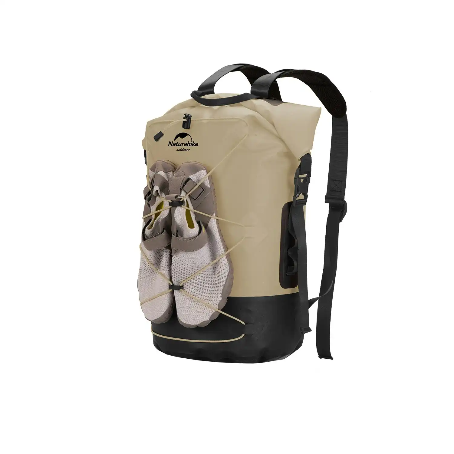 NatureHike 30L TPU Dry Wet Separation Waterproof Bag Outdoor Camping Tent Equip Backpack Large Capacity Portable - Khaki