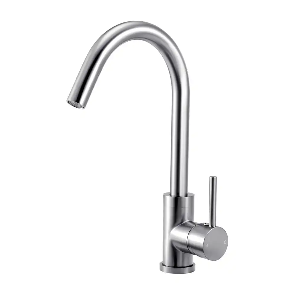 Simplus Kitchen Mixer Tap Swivel Laundry Sink Faucet Solid Brass Brushed Nickel