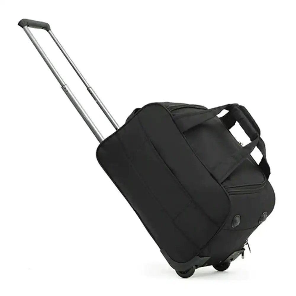 Tosca Oakmont Travel 20" Cabin Wheeled Duffle Trolley Carry Bag Black w/Handles