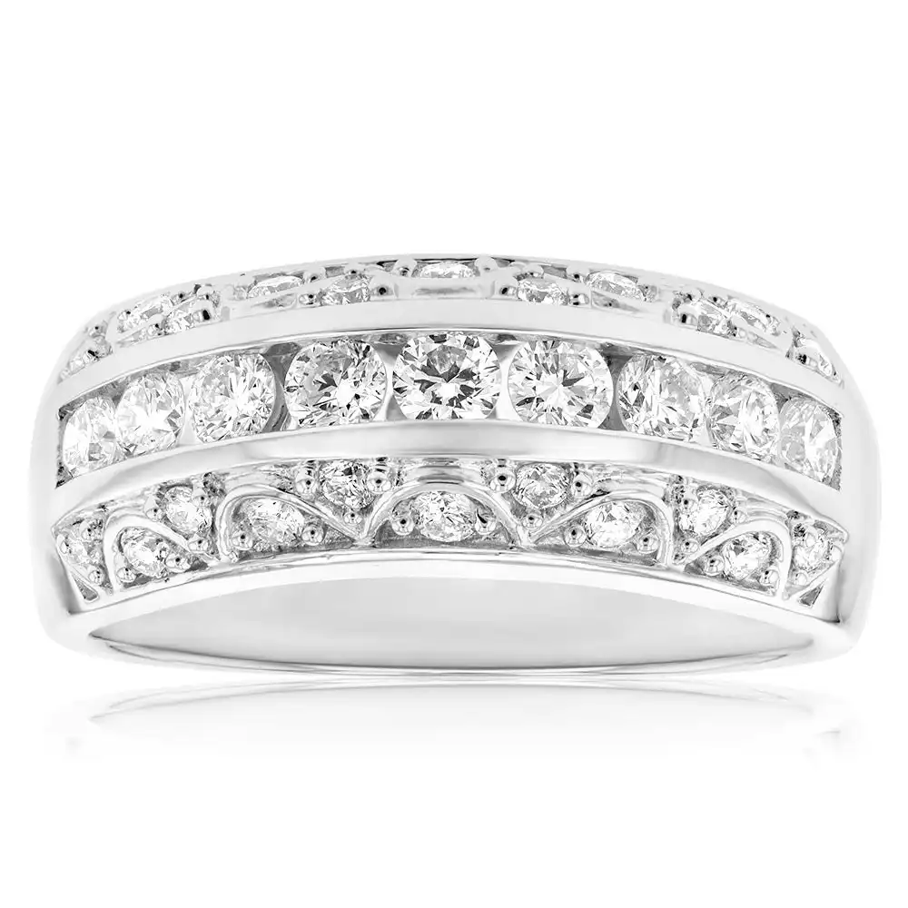Luminesce Lab Grown Diamond 1 Carat Silver Dress Ring