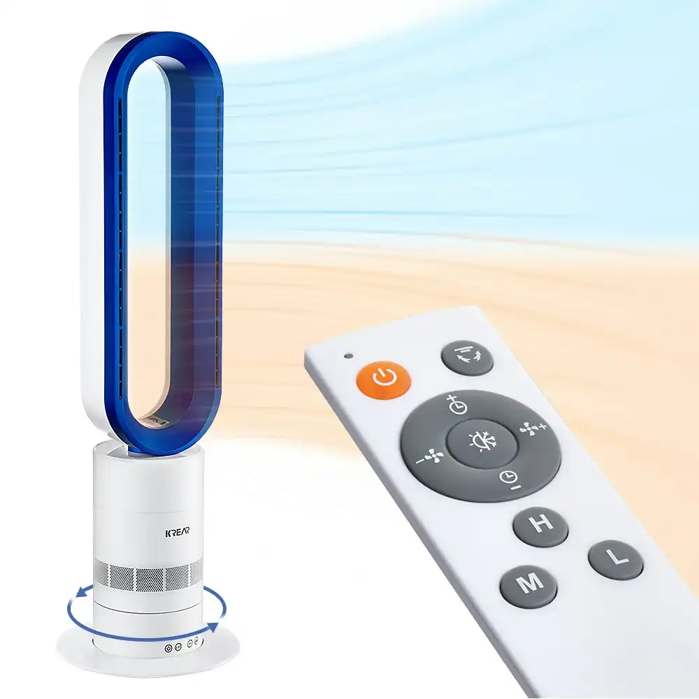 Krear Bladeless Tower Fan 2 IN 1 Oscillating Cooler & Heater Fans Remote Control