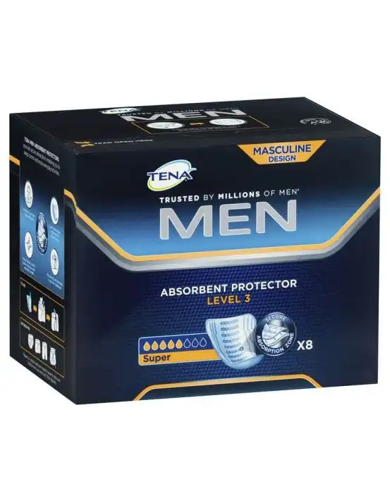 TENA Men Absorbent Protector Level 3 Super 8 Pack