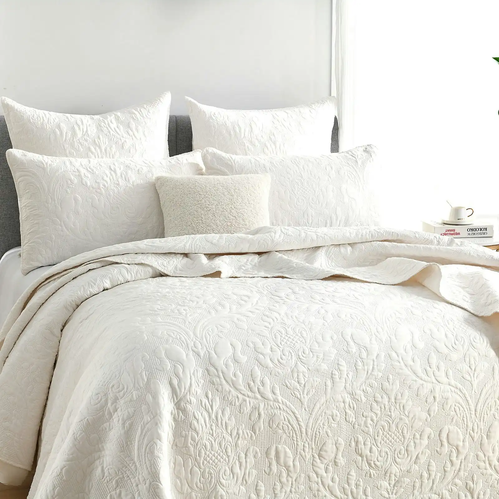 Berlin Stone Jacquard Coverlet Set by Renee Taylor