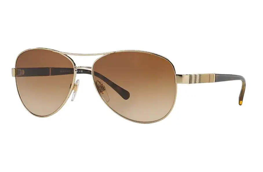 Womens Burberry Sunglasses Be3080 Light Gold Sunnies