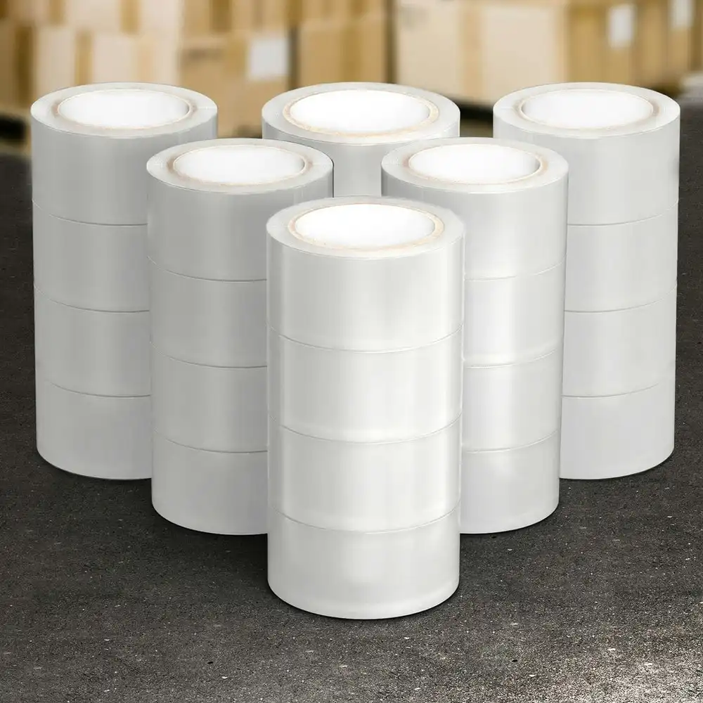 24 Rolls Packing Packaging Tape Sticky Clear Sealing Tapes Transparent 48mmx75m