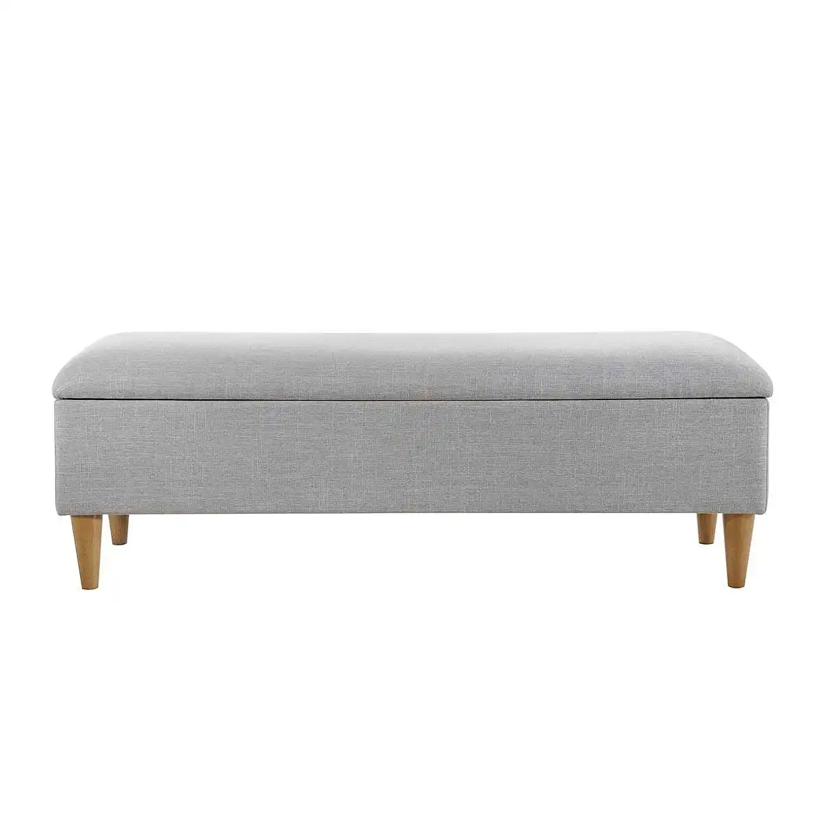 Charlotte Fabric Storage Bench (Light Grey)