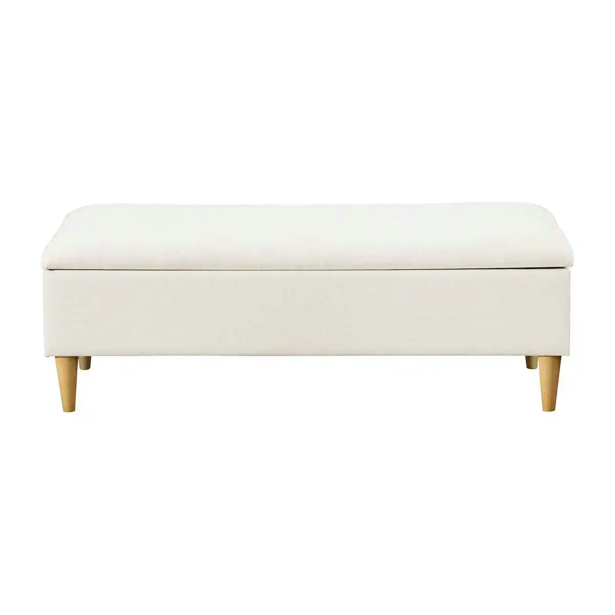 Charlotte Fabric Storage Bench (Cream)