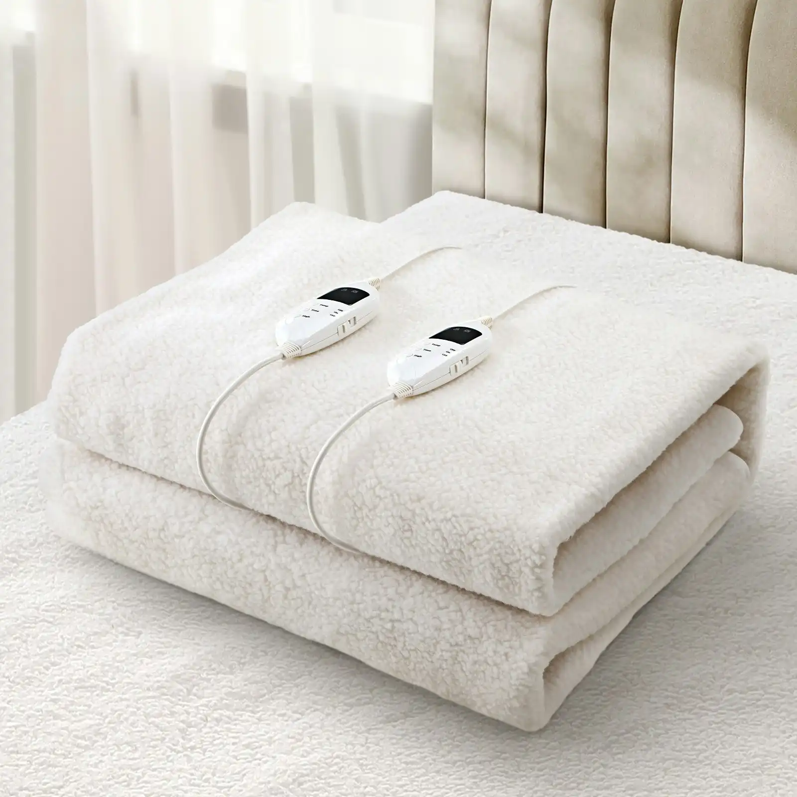 Bedra Electric Blanket Washable Fleece Heated Fully Fitted Winter Pad Queen