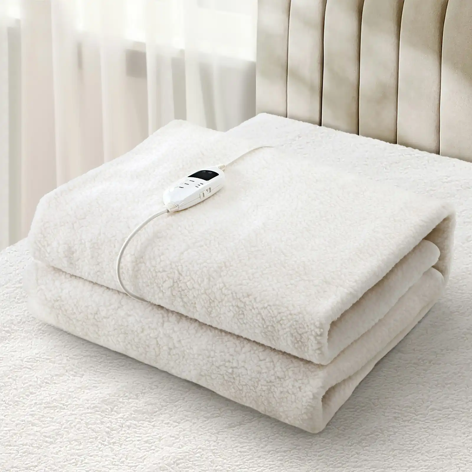 Bedra Electric Blanket Fully Fitted Fleece Heated Winter Underlay King Single