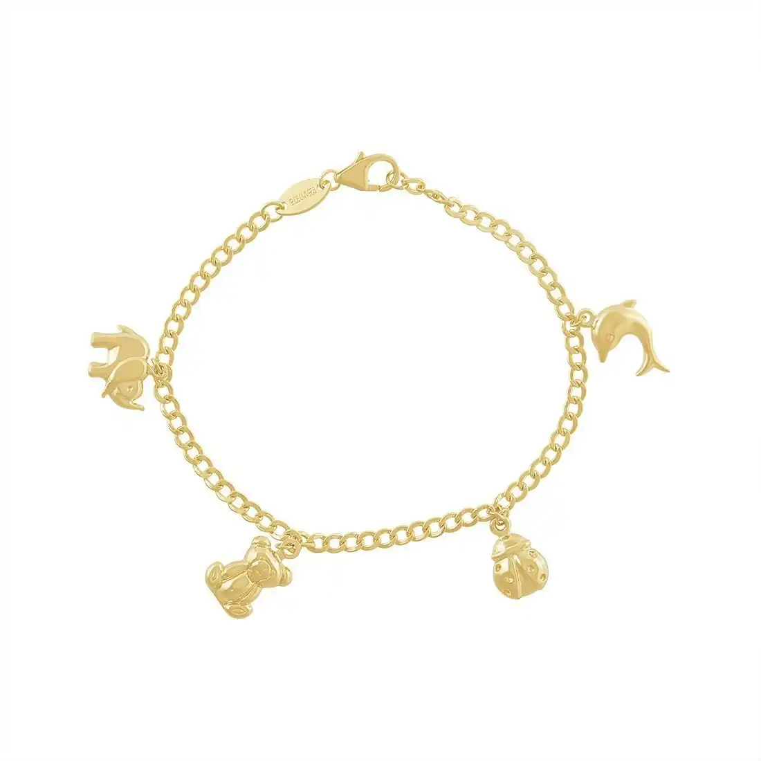 9ct Yellow Gold Silver Infused Children's Charm Bracelet