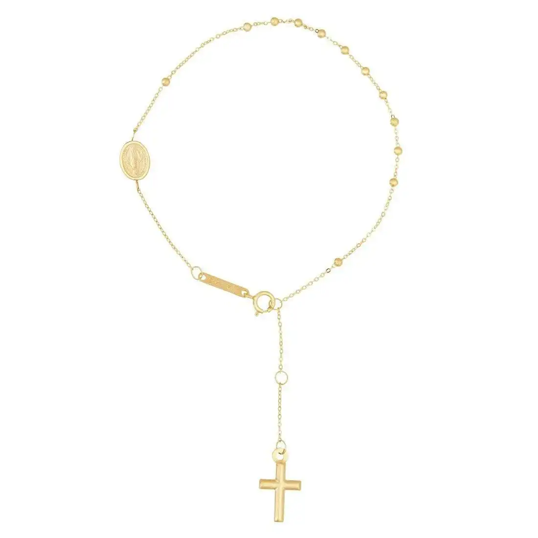 Children's Religious Rosary Bracelet in 9ct Yellow Gold