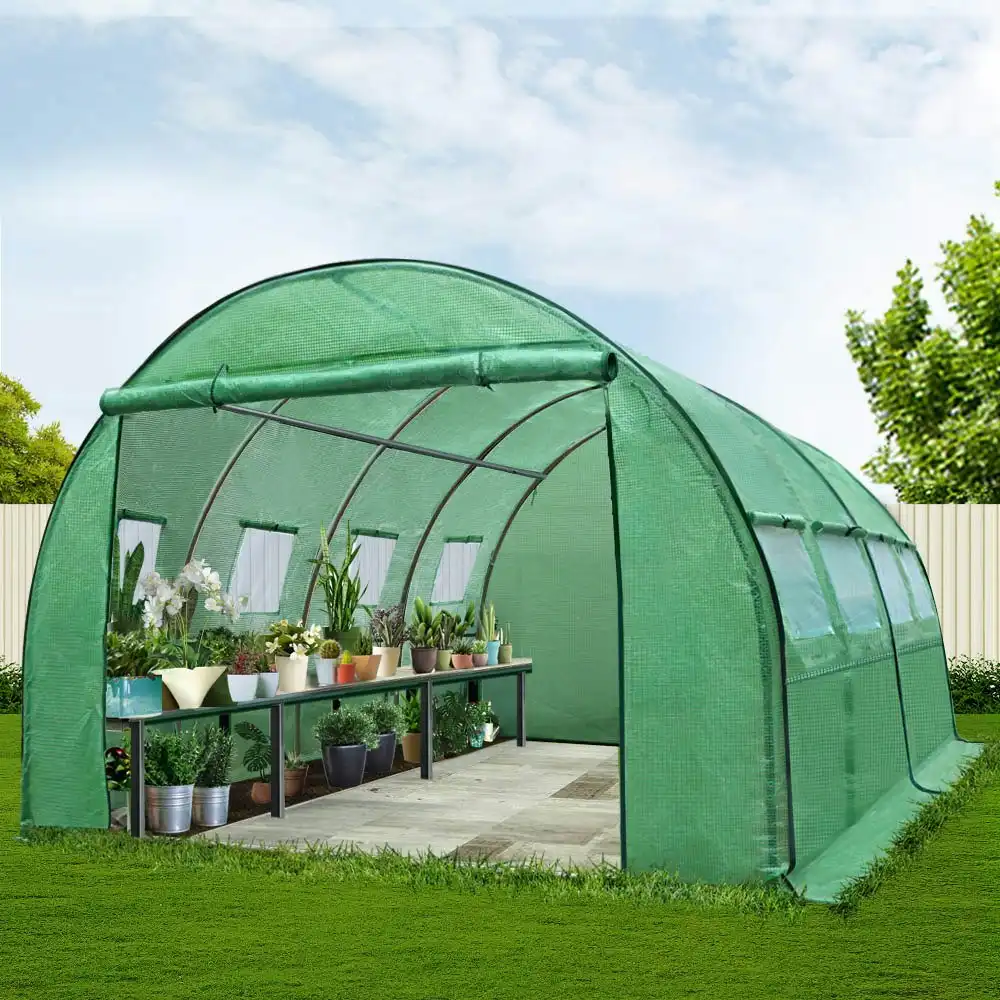 Greenfingers Greenhouse 4X3X2M Garden Shed Green House Polycarbonate Storage Green