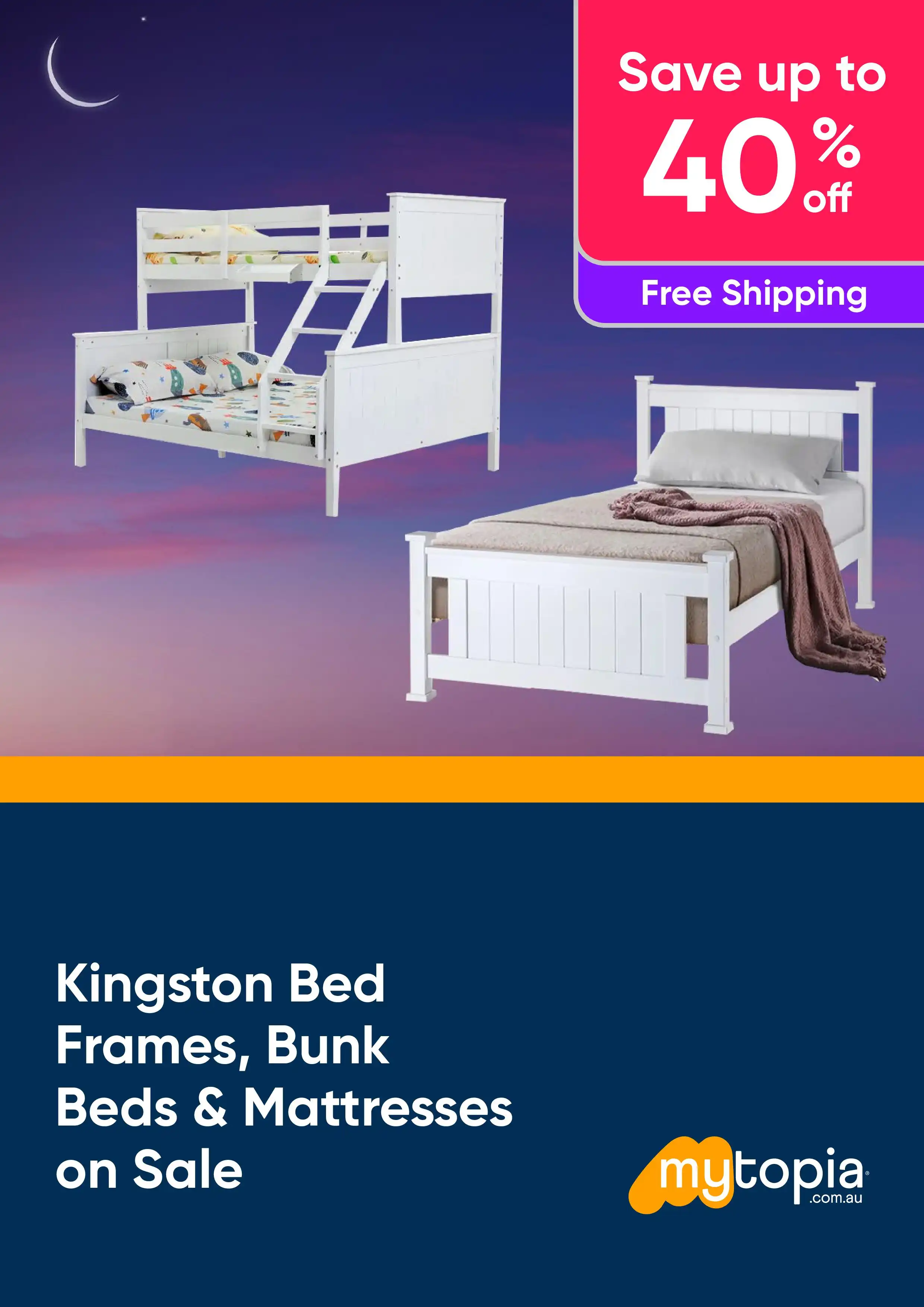Kingston Bed Frames, Bunk Beds and Mattresses on Sale - Save Up to 40% Off