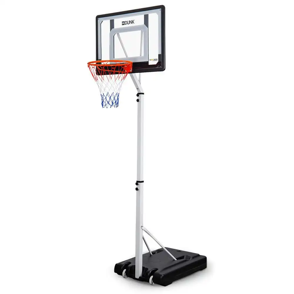 Dr.Dunk 2.6M Portable Basketball Hoop Stand System Height Adjustable Net Ring Slam Backboard Kids