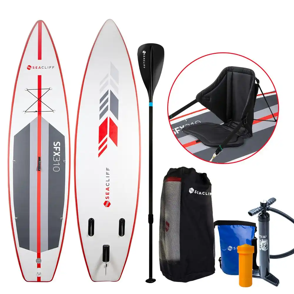 Seacliff Stand Up Paddle Board - Inflatable SUP Surf Kayak Paddleboard Race