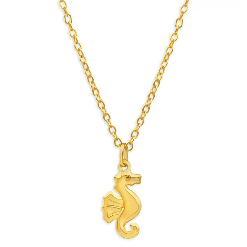 9ct Yellow Gold Seahorse Pendant