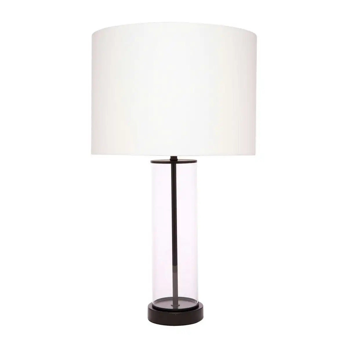East Side Table Lamp - Black with White Shade