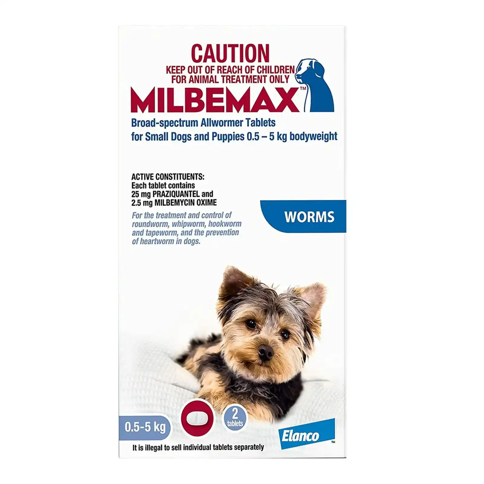 Milbemax Allwormer Tablets For Small Dogs 0.5 To 5 Kg 4 Tablets