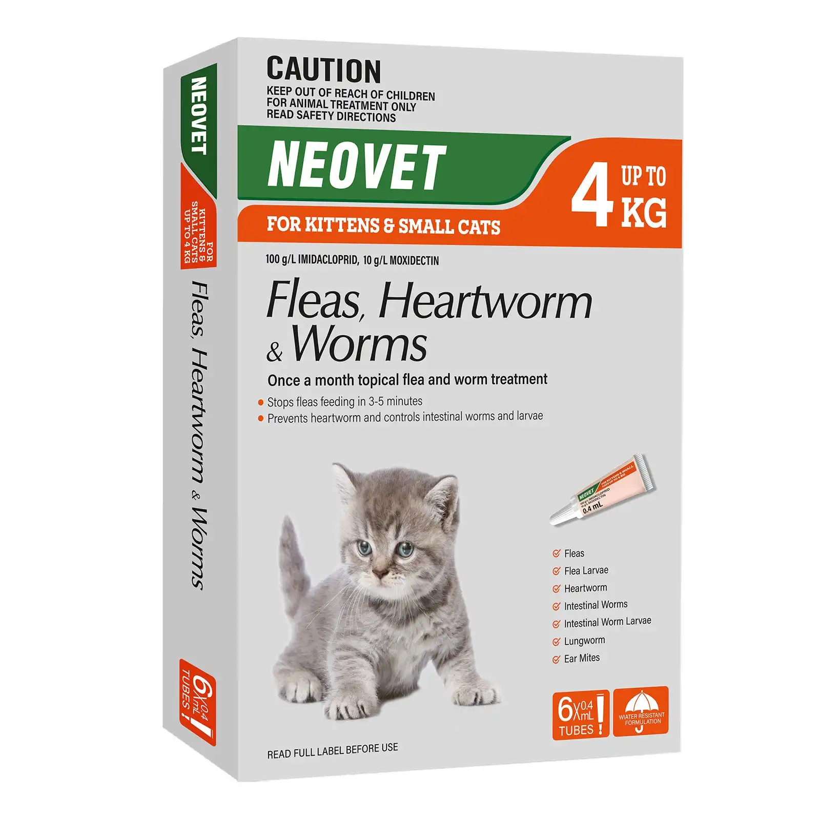 Neovet for Kittens and Small Cats Up To 4 Kg (ORANGE) 6 Pack