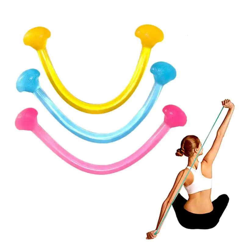 U Shape Exercise Band Gym Strength Trainer Resistance Band Silicone Jelly Rubber