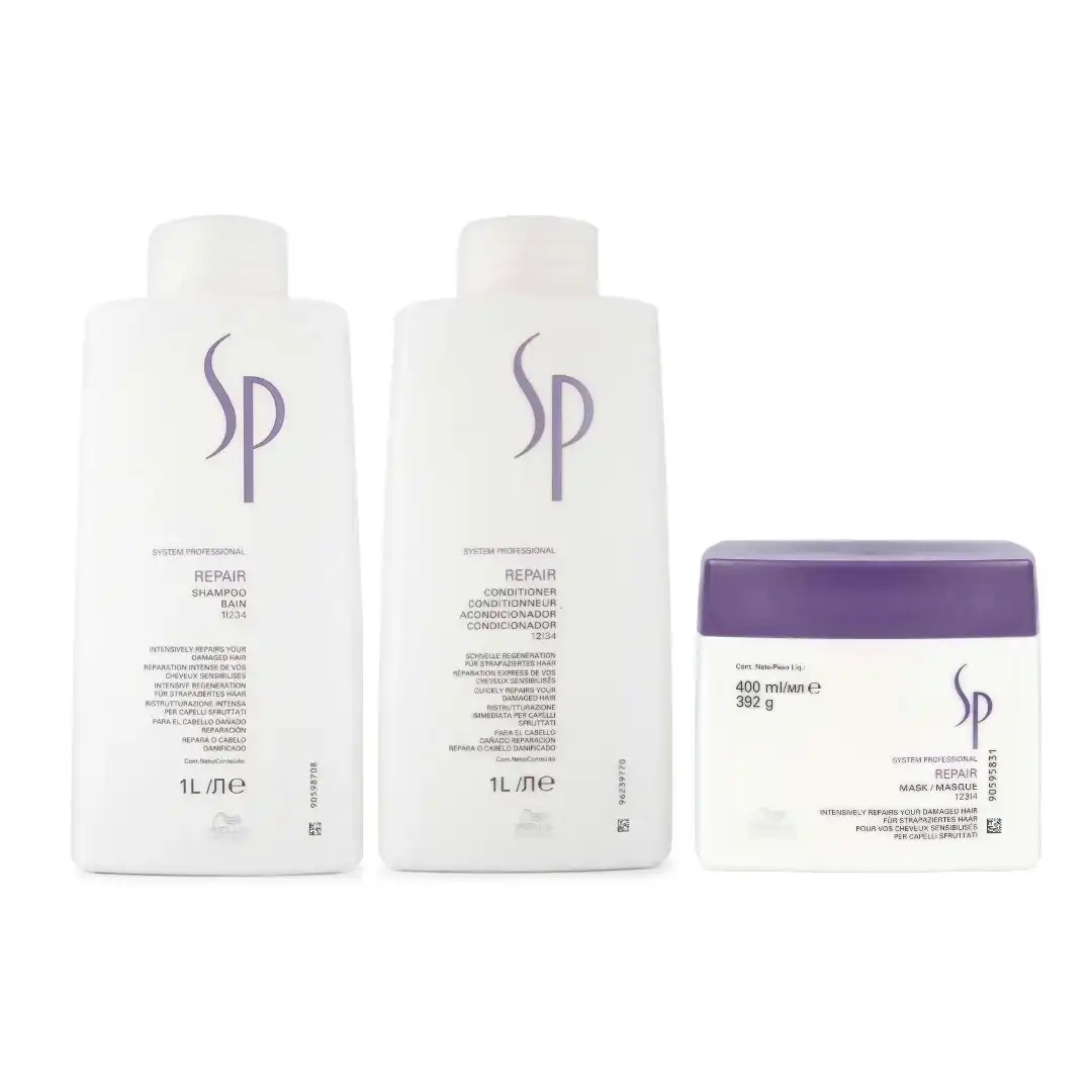 Wella System Professional Repair Shampoo, Conditioner & Mask Trio