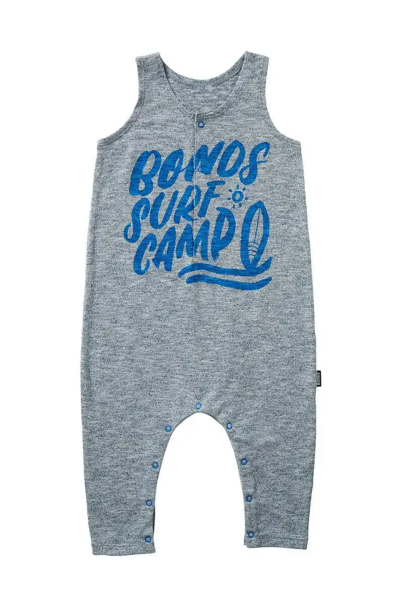 Bonds Boys Baby Jumpsuit Outerwear Jumpsuit Grey Blue Gemstone By34a Size 000-2