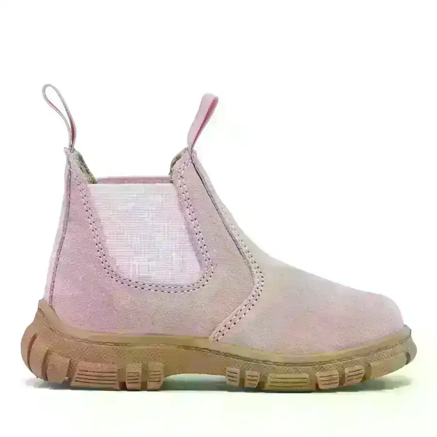 Grosby Ranch Boots Pink Toddler Infant Girls Kids Leather Slip On Shoes