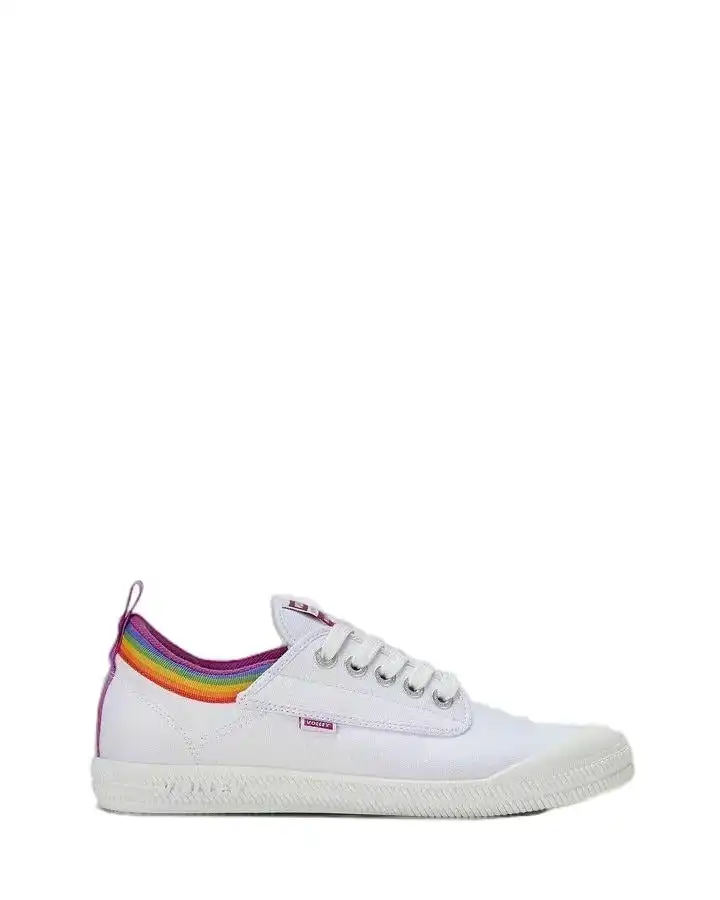 Pride International Volleys Volley Casual Mens Womens White Rainbow Lgbt Shoes