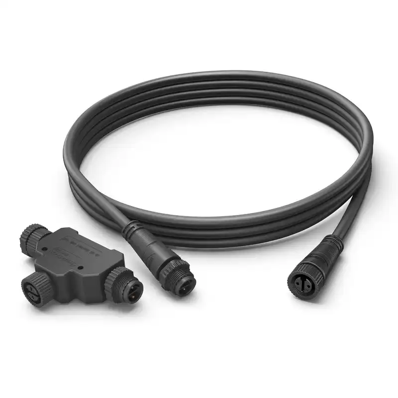 Philips Hue Black Cable Extension & Connector 2.5m IP67 for Outdoor Lightings