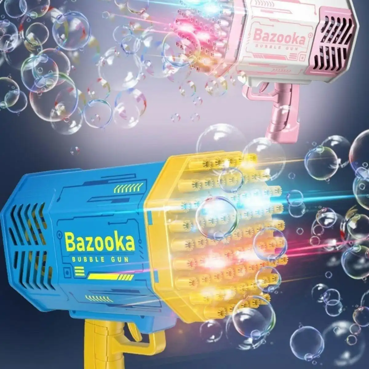 Kidst. Bubble Machine Bazooka Outdoor Bubble Blaster 88 holes Rechargeable