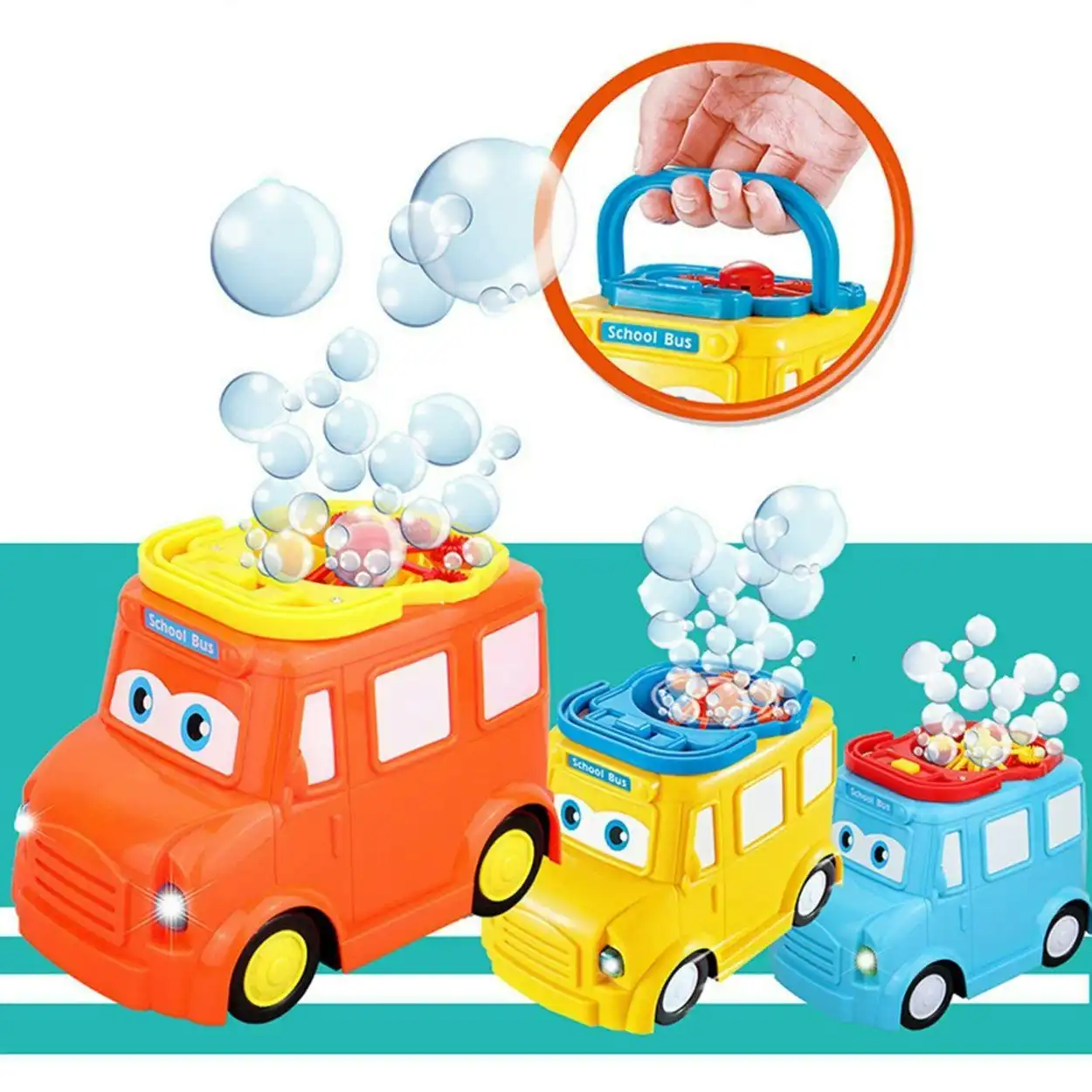 Kidst. Bubble Toy School Bus Toy Bubble Maker & Bubble Blowing Kids Fun Toy