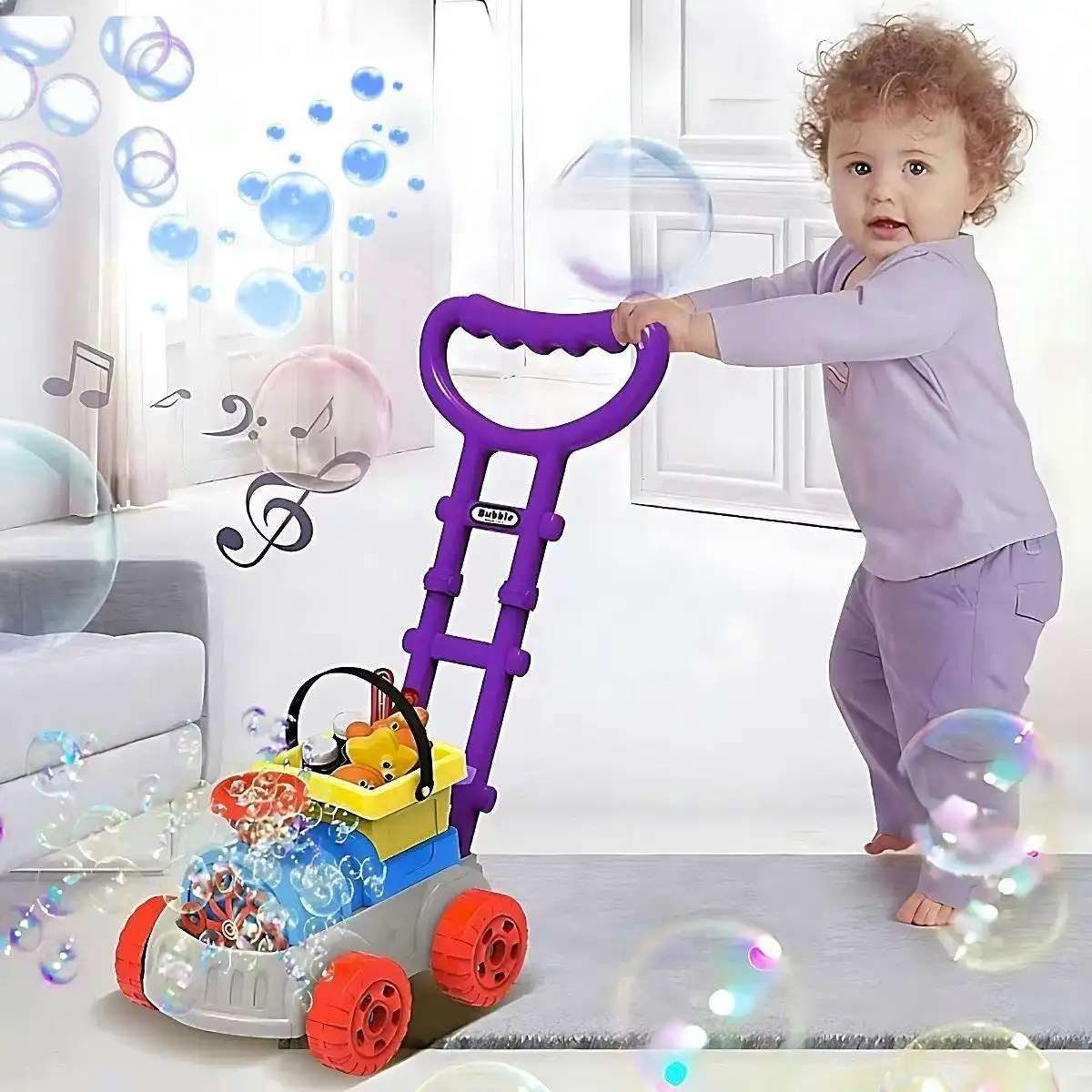 Kidst. Bubble Toy Train for Kids Toddler Activity Walker Automatic Bubble Blower