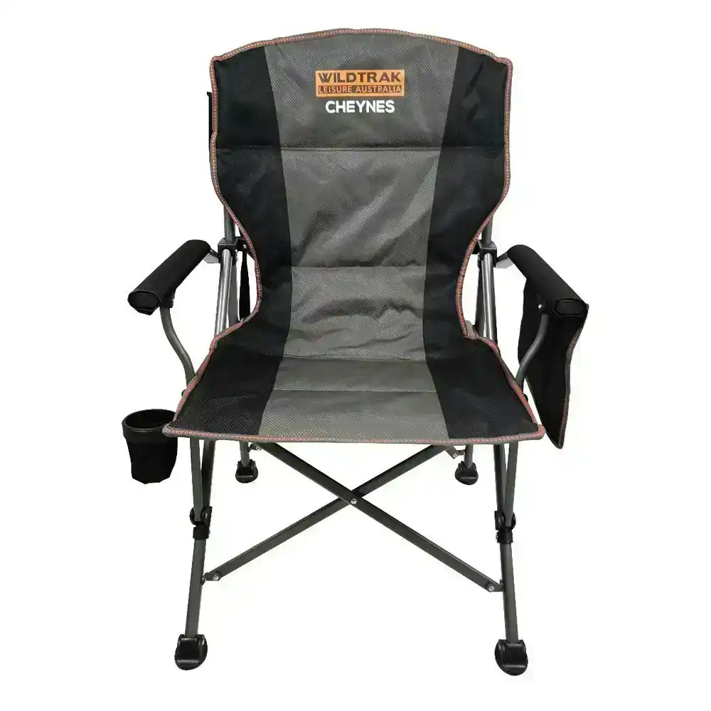 Wildtrak Outdoor Cheynes Solid Arm Chair 96cm Polyester w/ Carry Strap Black