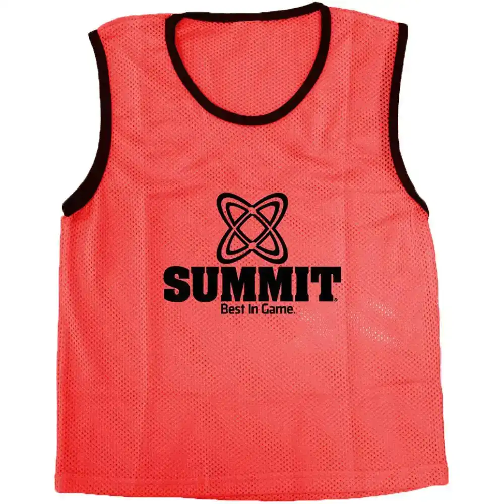 8PK Summit Extra Large Sport/Soccer/Rugby Training Mesh Bibs/T-Shirt Vest Red