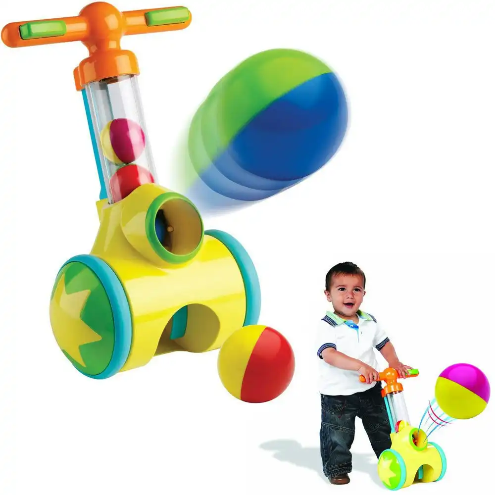 TOMY Pic n Pop Ball Blaster Play Learn Push Along Game Toy for Toddler/Child/Kid