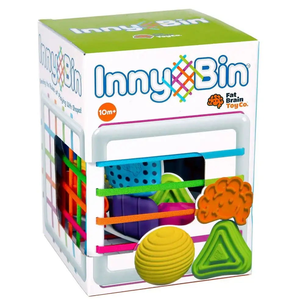 Fat Brain Toys 13cm InnyBin Block Shape Toy 10m+ Baby/Toddler Educational Shapes