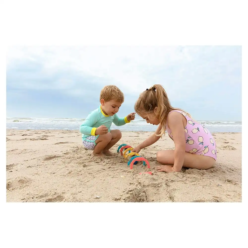 7pc Quut 15.7cm Ringo Bath/Beach Sand Water Toys Rings/Ball for Kids/Baby 0m+