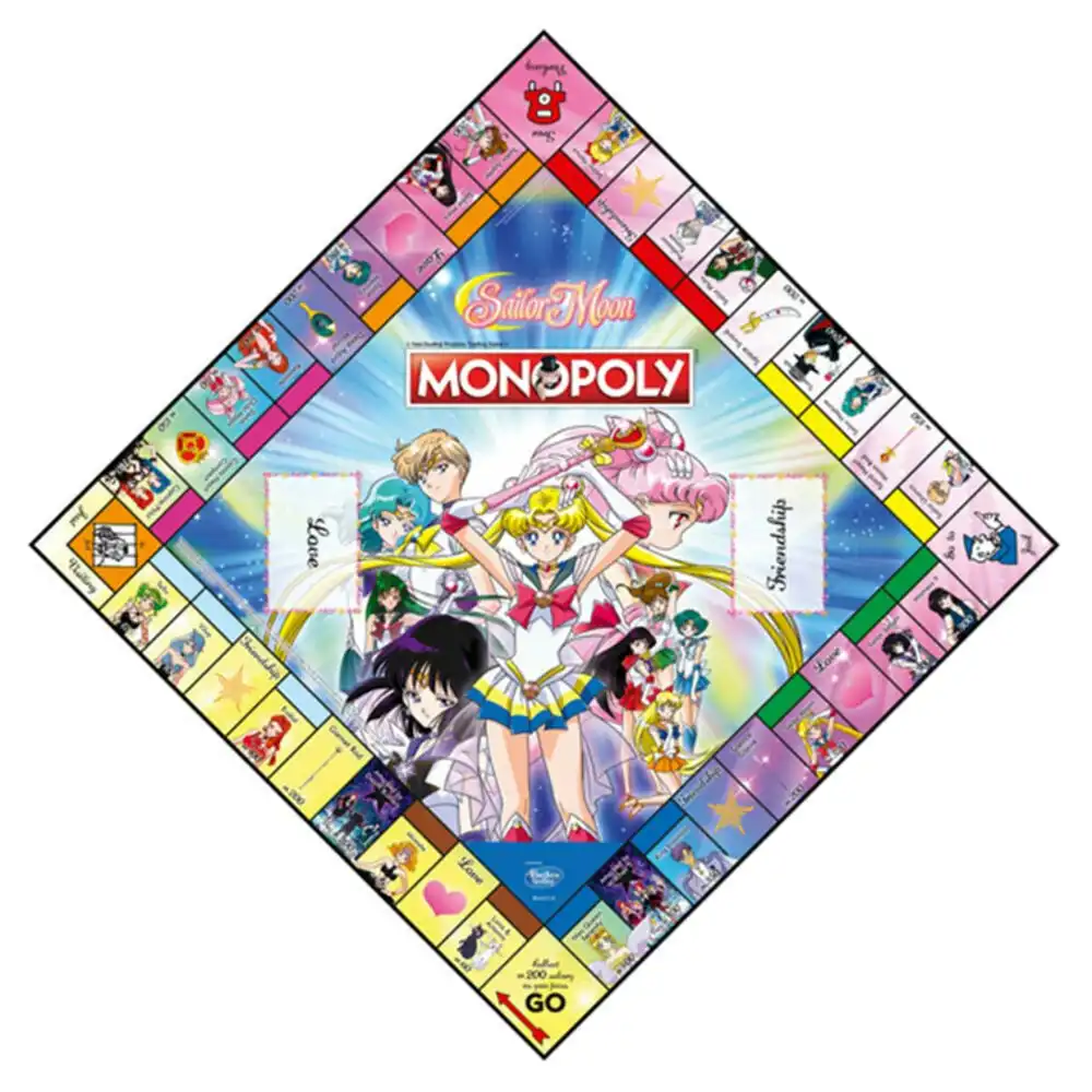 Monopoly Anime Sailor Moon Board Game 8y+ Family/Kids/Adult Play Cards/Money/Toy