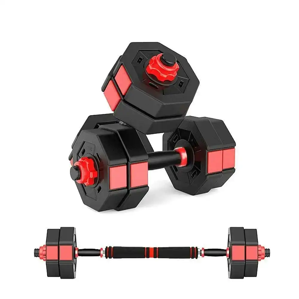 Octagon Dumbbells Weights for Home Gym Exercise Training with Connecting Rod