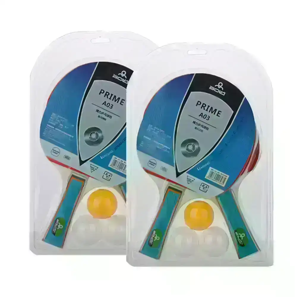 PRIMO A03 Table Tennis / Ping Pong Rackets & Balls Pack - 2 Pair