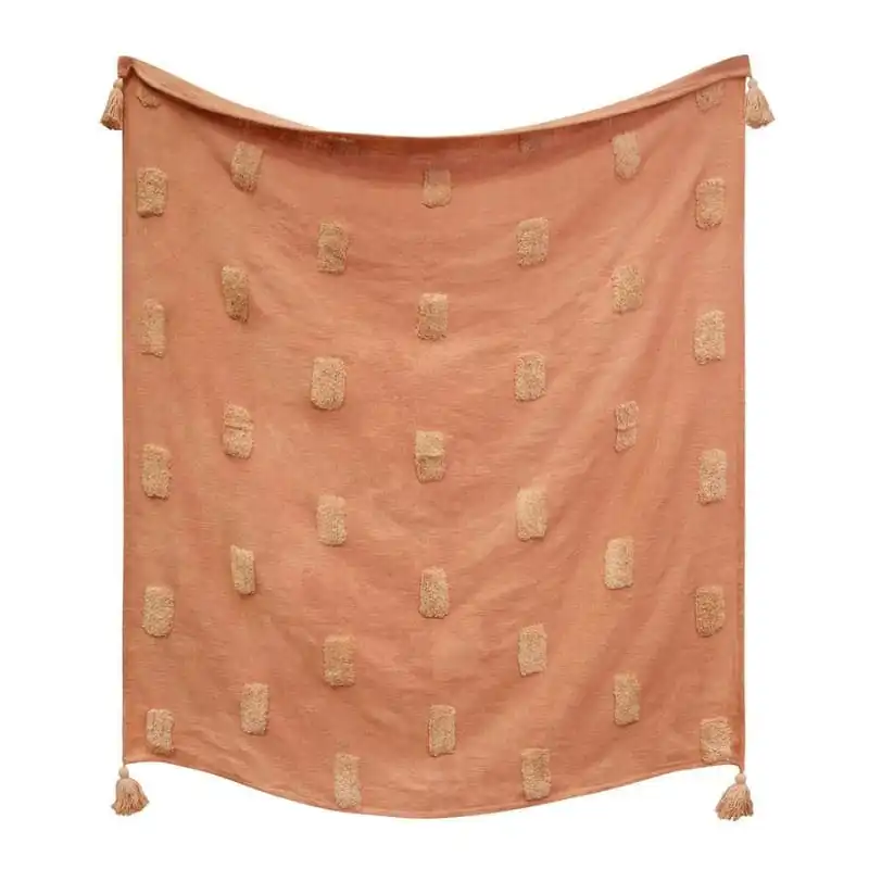 J. Elliot Quinn Textured Clay Pink and Soft Pink Throw