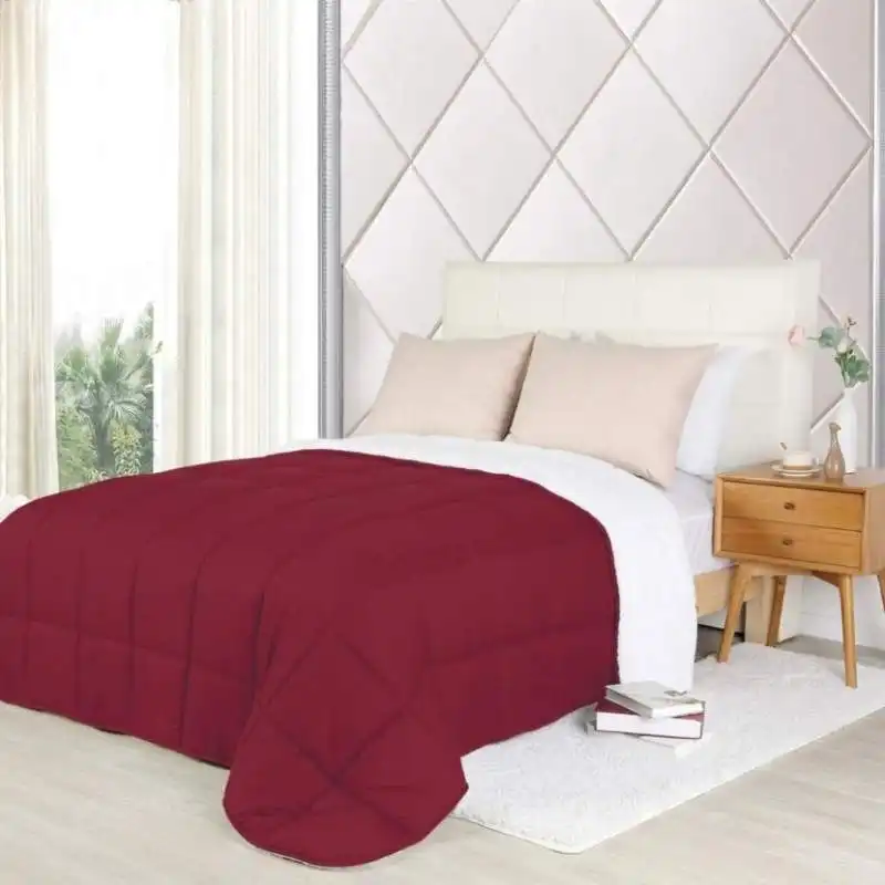 Home Fashion Reversible Plush Soft Sherpa Red Comforter