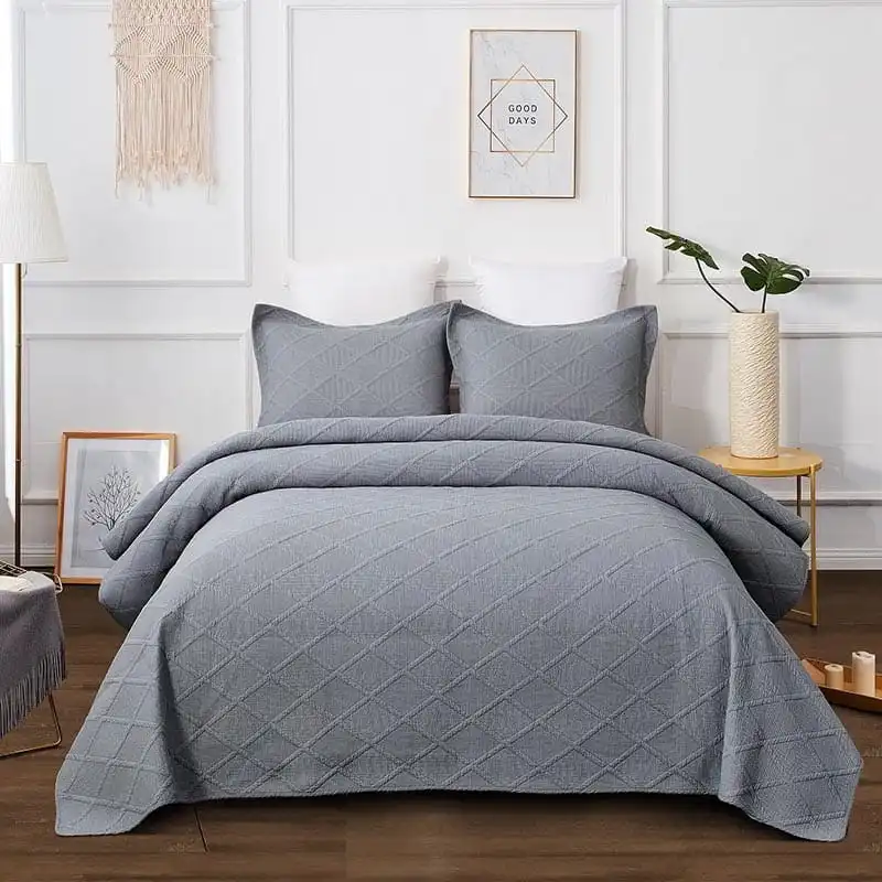 Classic Quilts Misty Grey Coverlet Set