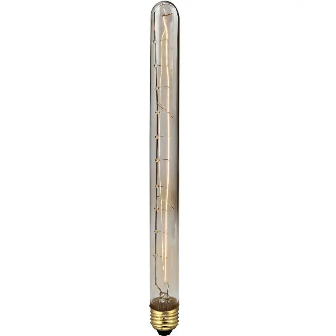 Carbon Filament Globes - Long Tube 300mm - 25 watts - Edison Screw - (E27)