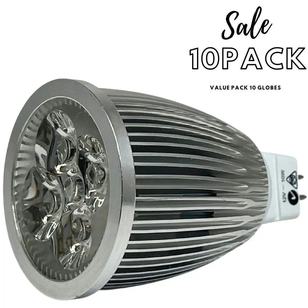 10 Pack LED Globe MR16 10 Watt Cool White 5000K Downlight Spotlight(10 PACK)