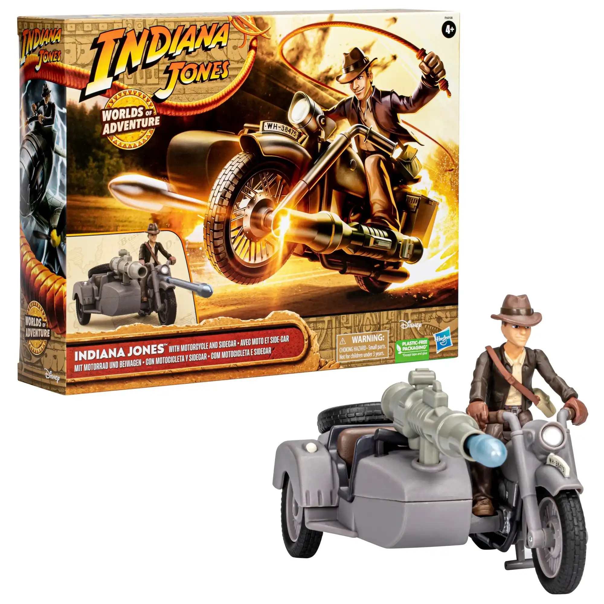 Indiana Jones: Worlds of Adventure Indiana Jones with Motorcycle and Sidecar Figure